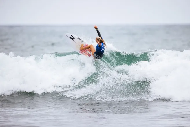 Bella Kenworthy (USA) surfs in Heat 6 of Round One at the Lexus Trestles Pro on September 16, 2026 at Lower Trestles, San Clemente, California. (Photo by Emma Sharon/World Surf League)(Image Courtesy of WSL)