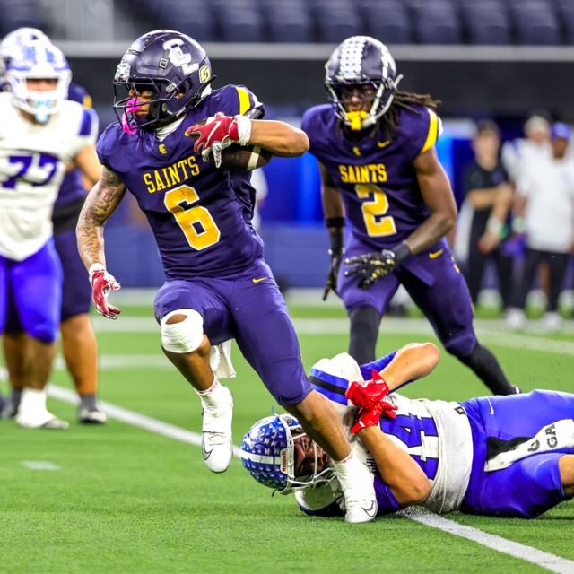 Crean lutherans caleb bey carries the ball as la habras sonny rodriguez defends 640x640 c